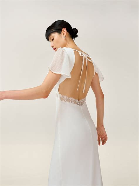 Buy Omnes White Meadow Bridal Maxi Dress with Lace Detail from Next India
