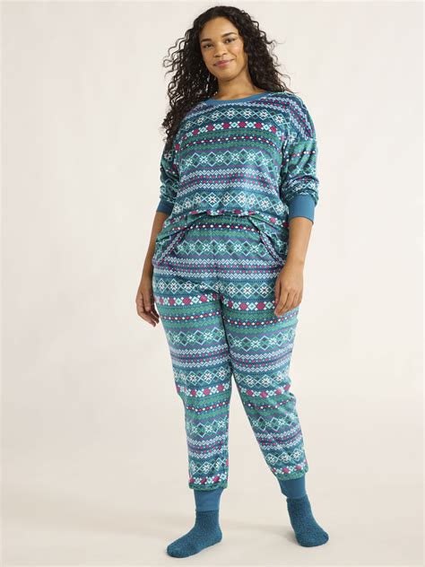 Joyspun women's Velour Pajama Set - Cozy 3-Piece - XS-3X - Walmart.com