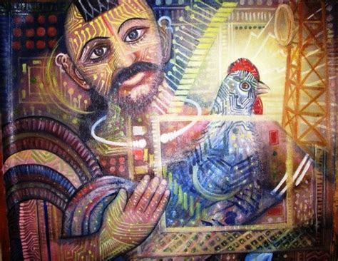 Buy Painting Farmer With Pet Artwork No 2141 by Indian Artist V. V. Swamy