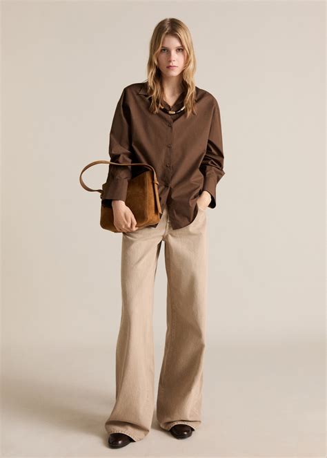 100% cotton straight-fit shirt - Women | MANGO USA