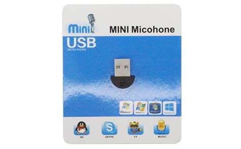 Rec Trade Mini Microphone USB 2.0 Adapter, Portable Laptop Desktop MIC ...