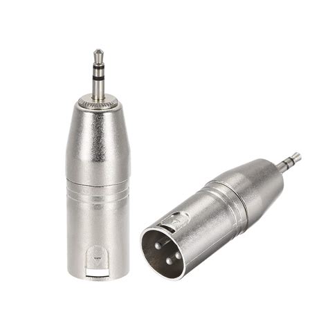 uxcell XLR Male to 1/8" Male TRS Adapter,Gender Changer - XLR-M to 3 ...