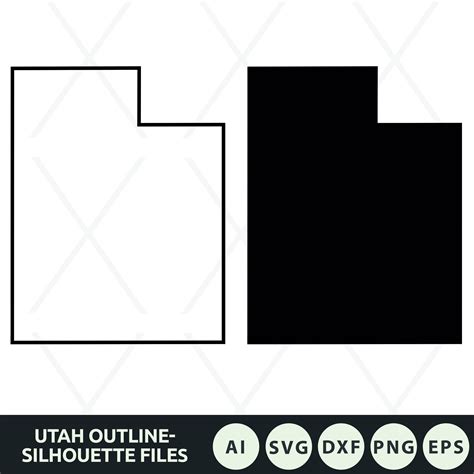 Utah outline svg files utah silhouette svg files utah cut files united ...