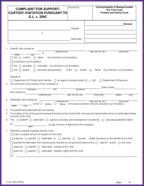 North Carolina Child Custody Modification Forms - Form : Resume ...