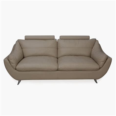 Buy Brookfield Half Leather 3-Seater Sofa - Beige from Home Centre at ...