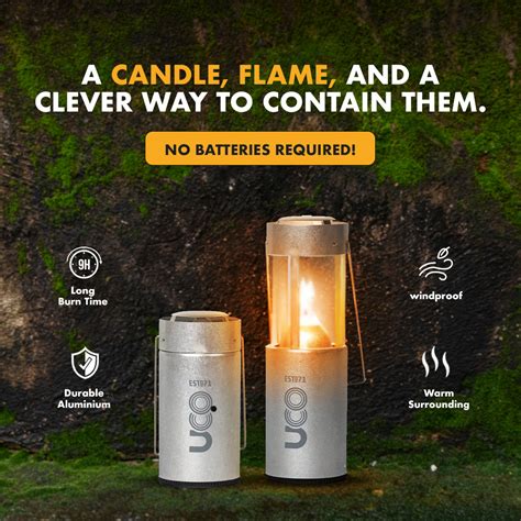 UCO Original Candle Lantern – Camping Gear with Emergency Long-Burning ...