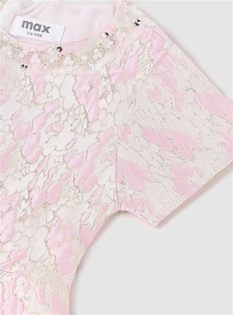 Buy Girls Pearl Embellished A-line Dress Online at just Rs. 499.0 ...