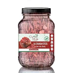 TIQH Natural Lal Chandan Sticks, Red Sandalwood, 100% Pure Pterocarpus ...