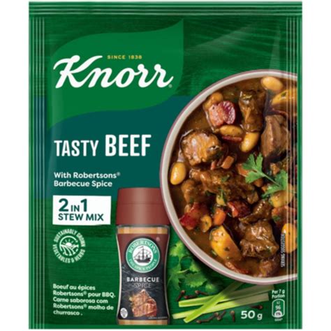 Knorr Tasty Beef With Robertson's Barbeque Spice 2 In 1 Stew Mix 50gr ...