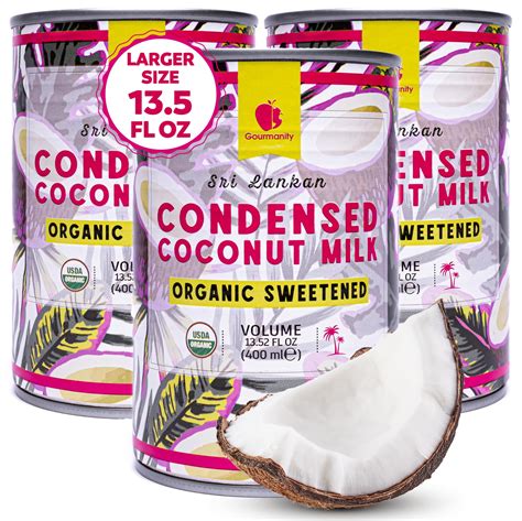 Gourmanity Organic Sweetened Condensed DEF29 Coconut Milk, Vegan and ...