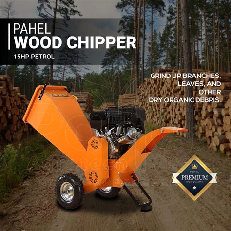 15 HP RATO Engine Wood Chipper Shredder – Heavy-Duty for Branches, Lea ...
