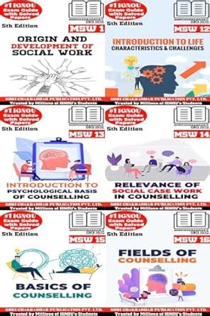 Buy IGNOU PGDCOUN Study Materials & Books Combo (MSW 1 MSW 12 MSW 13 ...