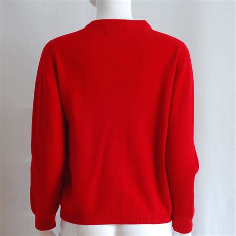 Ballantyne Red Cashmere Cardigan With Gold Tone Buttons – Scotland ...