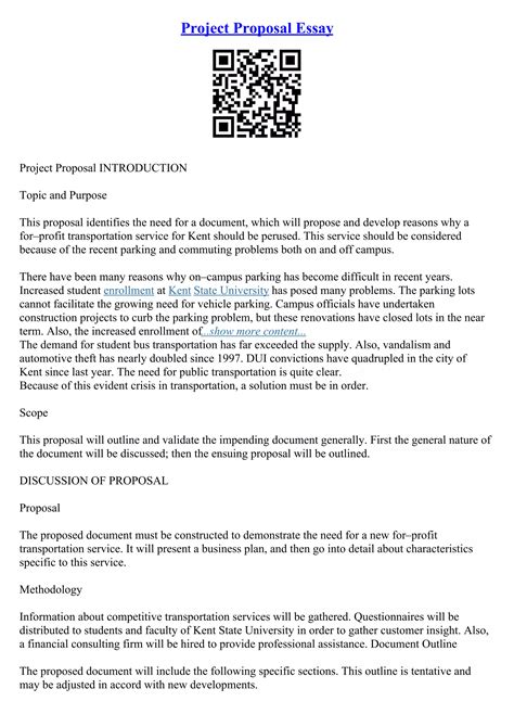 Proposal Essay Examples | PDF