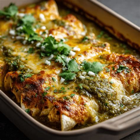Easy Chicken Enchiladas with Green Sauce Recipe