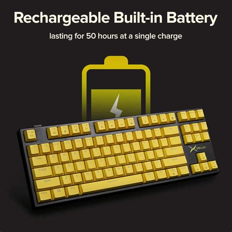 Buy DELUX KM13DP 2.4G TKL Wireless Mechanical Keyboard with PBT Keycaps ...