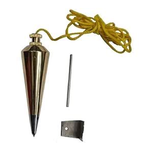 Brass Plumb Bob, 130 Grams, with Rope, Levelling Instrument : Amazon.in ...