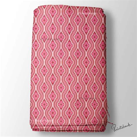 Pink Floral Wavy Digital Printed clothing Material – Printsbank