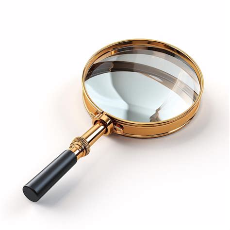 A magnifier with a handle isolated on a white backdrop | Premium AI ...