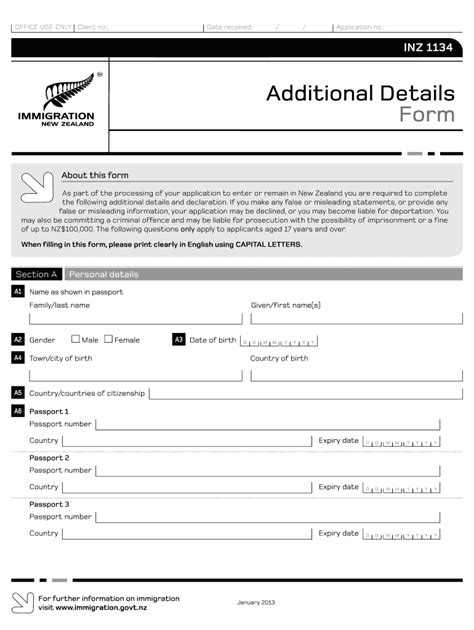 2013 Form NZ INZ 1134 Fill Online, Printable, Fillable, Blank - pdfFiller