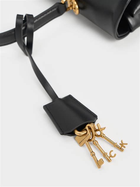 Black Kerry Top Handle Satchel Bag - Black - CHARLES & KEITH IN