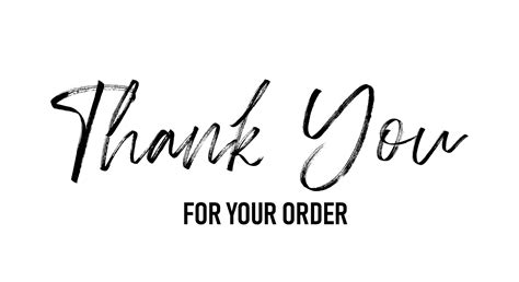 thank you for your order - simple hand drawn lettering vector text ...