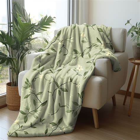 Floral Blanket Sage Green Blanket Gift Muted Cottagecore Blanket Gift ...