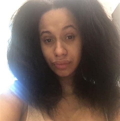Cardi B gets real in makeup-free, natural-hair selfie