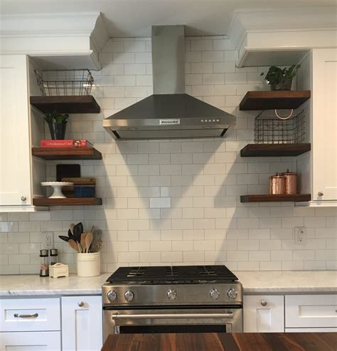 Butcher Block Floating Shelves