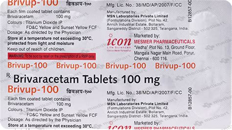 BRIVUP 100MG TABLET 10’S: Uses, Price, Side Effects, & Generic ...
