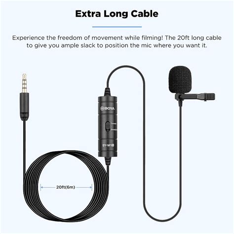 Boya BY-M1S Universal Lavalier Microphone Without Battery ...