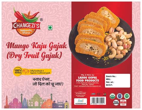 CHANGEZI'S Mango Gajak/Gajjak Kaju Mango Katlis TIL-Mango (Aam) -CHIKKI ...