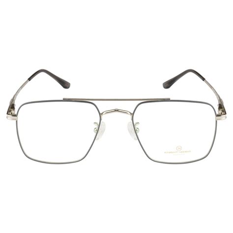 Knight Horse Men's Eyewear Frame – Stylish Square Metal| Double Bar| S ...