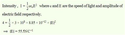 Find the amplitude of electric and magnetic fields in parallel beam of ...