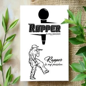 surmul Black And White Rapper is My Passion Temporary Sticker Tattoos ...