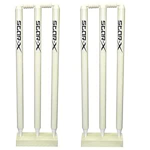 Buy Rishabh Enterprises Wooden 6 Cricket Wicket Stumps with 4 Bails for ...