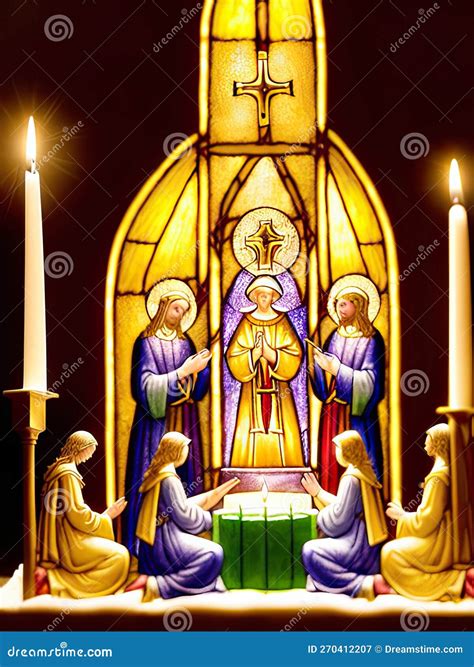 Paschal Triduum, Easter Vigil (first Holiday Depiction. Generative AI ...