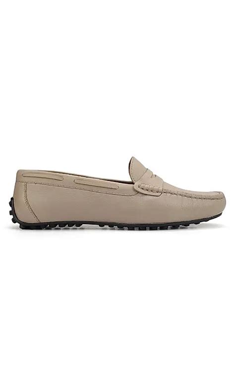 Beige Moccasins With Panel – Rosso Brunello Leathers Pvt. Ltd.