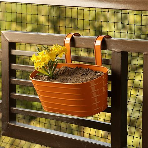 ExclusiveLane 'Glossy Orange' Garden and Balcony Decorative Metal ...