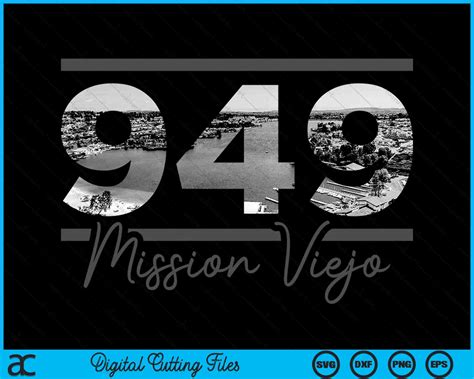 Mission Viejo 949 Area Code Skyline California Vintage SVG PNG Files – creativeusarts