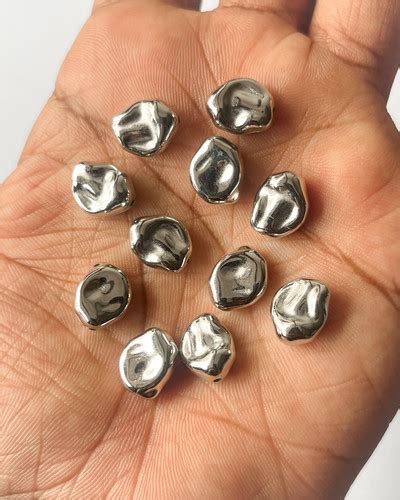 7 Uneven metallic CCB bead // 25 grams | SonalBeadsNX