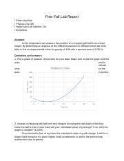Free Fall Lab Report 的图像结果