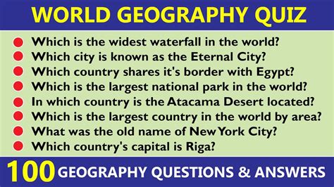 Image result for World Geography Questions