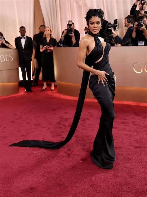 Teyana Taylor Stuns at the 2026 Golden Globes in a Black Schiaparelli ...