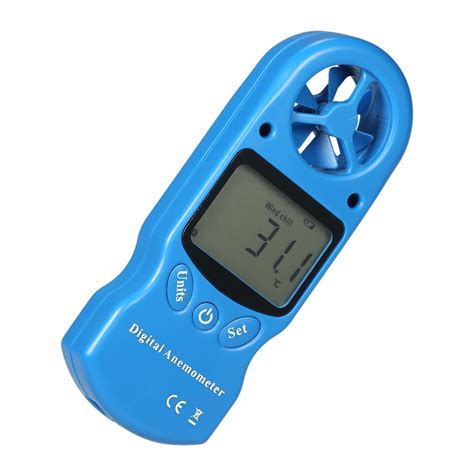 8 in 1 Handheld Digital Anemometer with LCD Backlight - Blue– UNIQKART