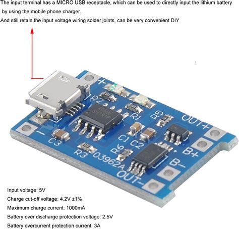 Image result for TP4056 Lithium Cell Charger Module with Battery Protection