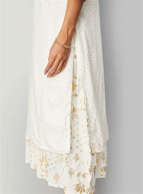 Buy Women Foil Printed Layered Kurta Online at just Rs. 1699.0 ...