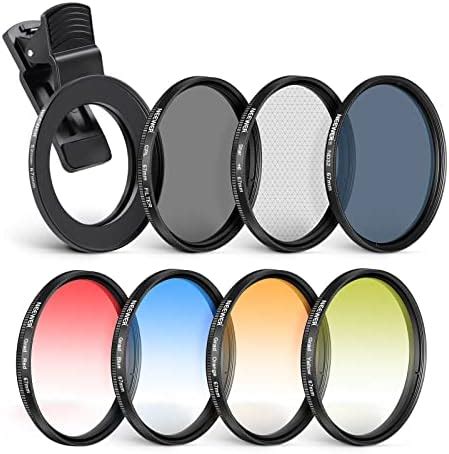 Buy NEEWER 67mm Clip On Filters Kit for Phone & Camera, CPL, ND32, Star ...