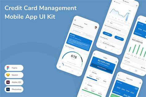 信用卡管理App应用界面设计模板 Credit Card Management Mobile App UI Kit – 设计小咖