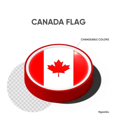Canada flag on circle podium | Premium PSD